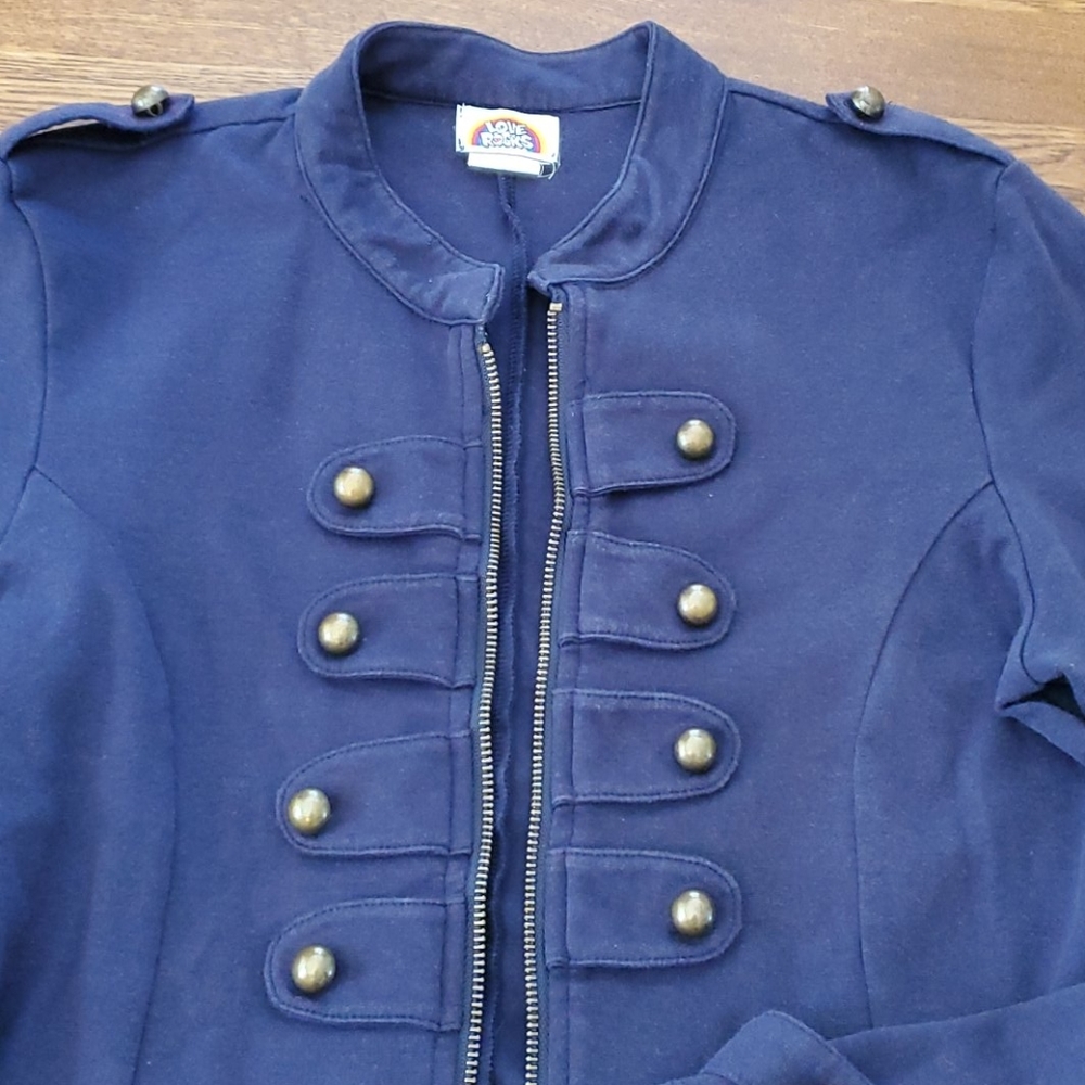 Navy Military Jacket Large - Picture 2 of 8